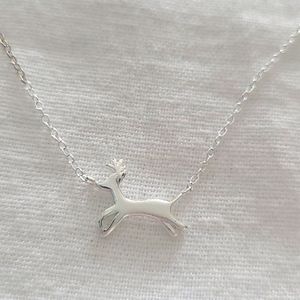 Silver Reindeer Necklace